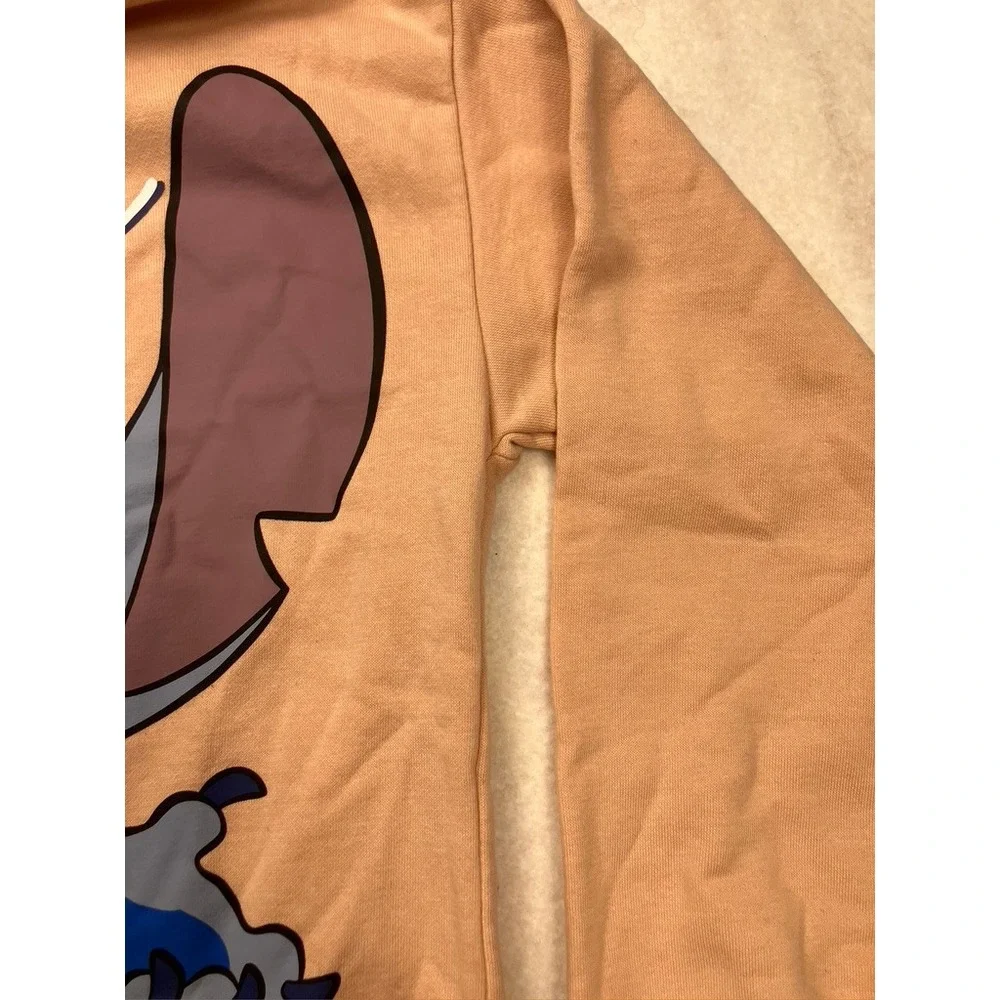 Disney Primark Stitch Kids Sweatshirt‎ and Joggers Set Peach Size 10-11 Years
